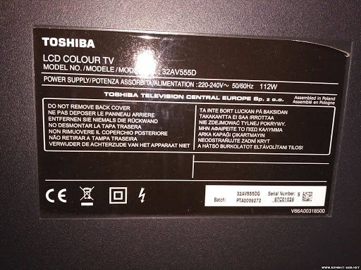 перепрошивка телевизора марки Toshiba